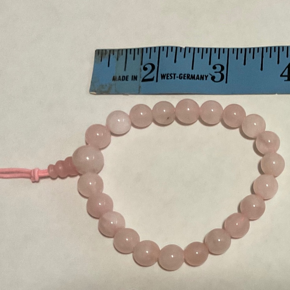 Haskell Goldstone Sparkling & Natural Rose Quartz Self-Love Stretch Bracelets - Picture 4 of 5